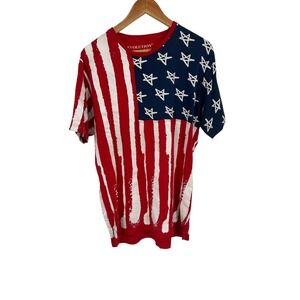 EVOLUTION IN DESIGN American Flag TShirt Patriotic USA Stars Stripes Graphic  XL